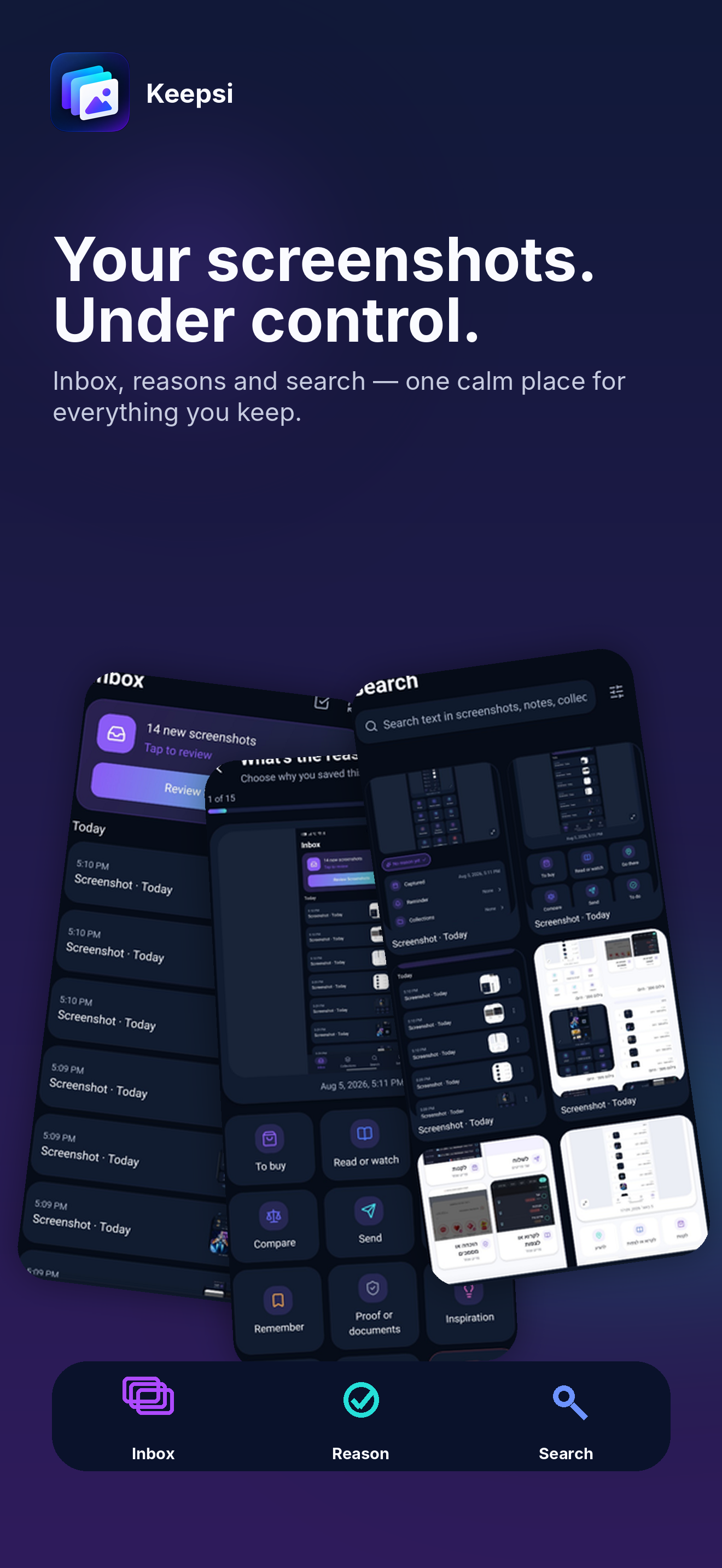 Keepsi — your screenshots under control